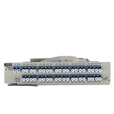 1U rack 100 GHz AWG 40 golflengten Multiplexing/Demultiplexing kaart voor DWDM-systemen met een hoge capaciteit