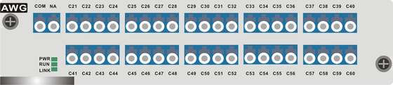 1U rack 100 GHz AWG 40 golflengten Multiplexing/Demultiplexing kaart voor DWDM-systemen met een hoge capaciteit