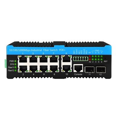 Industrieel beheerde POE-switch voor hoog efficiënte Gigabit-gegevensoverdracht Supprot bt 90W