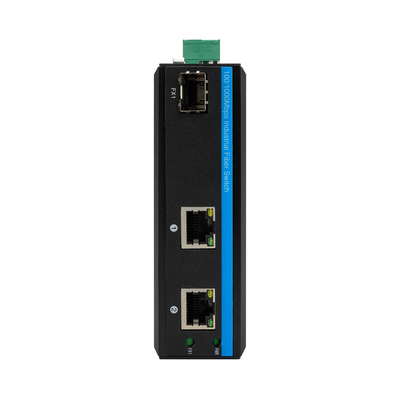 Mini Gigabit 2RJ45+SFP Poe Switch Optische buitenvezel media converter