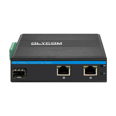 Mini Gigabit 2RJ45+SFP Poe Switch Optische buitenvezel media converter