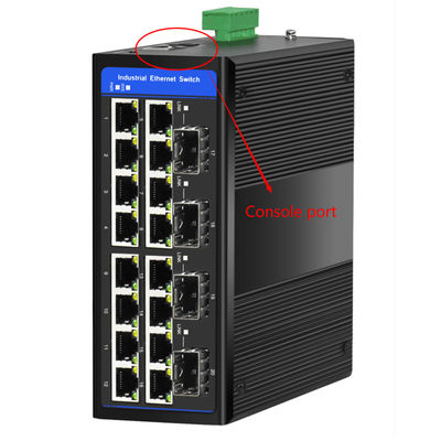 20 Port Gigabit Managed Switch Layer 2 Based 4 SFP Slots Support Ring ERPS Din gemonteerd