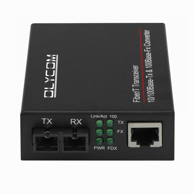 10/100mbps optische glasvezel media Transceiver 1310nm Media Converter MM 2km