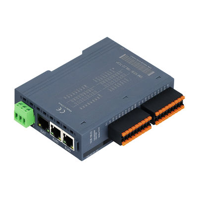 3 RJ45-poorten Modbus-TCP/IP PLC IO-module met 16DI+16DO en 24VDC voeding voor industriële besturing