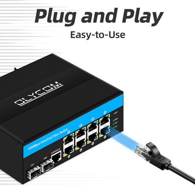 10poort Gigabit 10/100/1000mbps L2 Managed POE Switch met 2 Sfp voor buiten