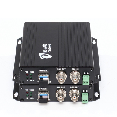 1080P HD SDI Video Fiber Extender Optische Converter Single Mode 20km Met Lokale Loopout 12V