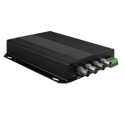 CVI TVI Audio Video Digitale optische omzetter 4 poort Industrial Monitoring Zwart