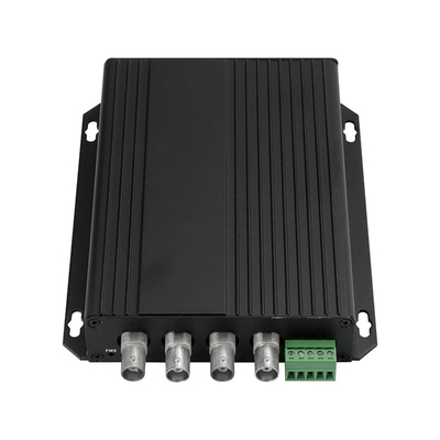 CVI TVI Audio Video Digitale optische omzetter 4 poort Industrial Monitoring Zwart
