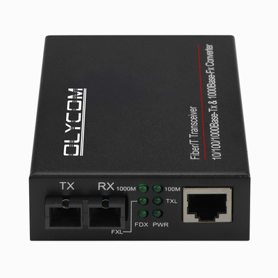 10/100/1000M Single Fiber duplex SC Connector 80KM Fiber Media Converter optische vezels naar RJ45 converter