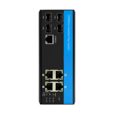 8 poorten gigabit L2 beheerd Industriële glasvezelschakelaar 12V/24V/48VDC ingangs ethernet-schakelaar