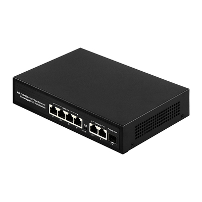 1000Mbps 4*RJ45+2 uplinkpoort +1*SFP Network Gigabit POE Switch Gigabit Unmanaged Ethernet Fiber Switch
