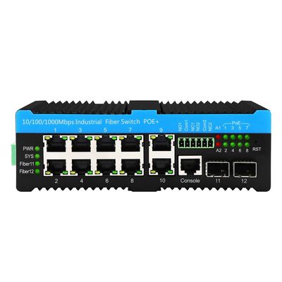Managed Industrial Network Switch 2*2.5G SFP+8*RJ45 poorten 10/100/1000M POE 90W buitenschakelaar