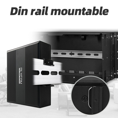 10/100m 2 Port Industrial Network Switch Ethernet Unmanaged DIN rail Network poe switch Met IP40-bescherming