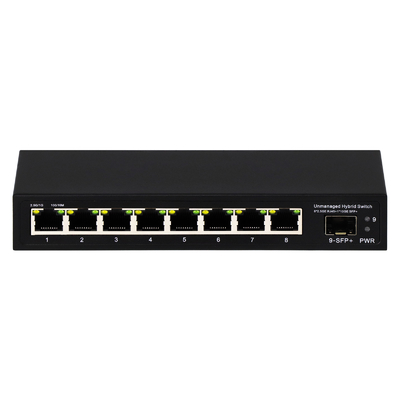 9 Poort Onbeheerde 2.5G Ethernet Switch Met 10G Uplink SFP Port 60Gbps Backplane Bandbreedte
