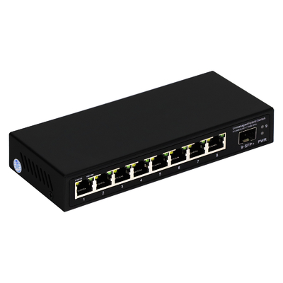 9 Poort Onbeheerde 2.5G Ethernet Switch Met 10G Uplink SFP Port 60Gbps Backplane Bandbreedte