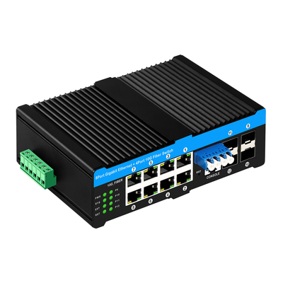 4*10G Sfp-poorten+8*10/100/1000mbps 12 Port Managed 10G Optical Bypass Poe Switch
