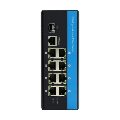 8 poorten RJ45+1*SFP L2 Managed Gigabit Ethernet Switch IP40 Dual Power Input Poe Switch