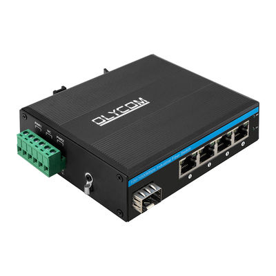 4-poort zonne-energie PoE-schakelaar 100/1000M Glasvezel 120W Dual DC12V/DC24V/DC48V Input CE
