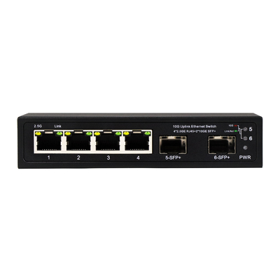 10g ethernet-switch ongemanaged 4 poort 2.5G ethernet-switch met 10G SFP+-poorten
