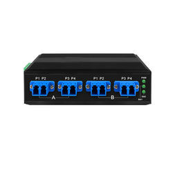 2*2B Industriële optische bypassschakelaar LC/SC Connector SM/MM DC24/48V Input