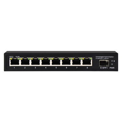 10G Ethernet-schakelaar Onbeheerde netwerkschakelaar 8*2.5G RJ45+1*10G SFP-poorten