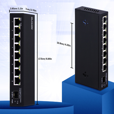 10G Ethernet-schakelaar Onbeheerde netwerkschakelaar 8*2.5G RJ45+1*10G SFP-poorten