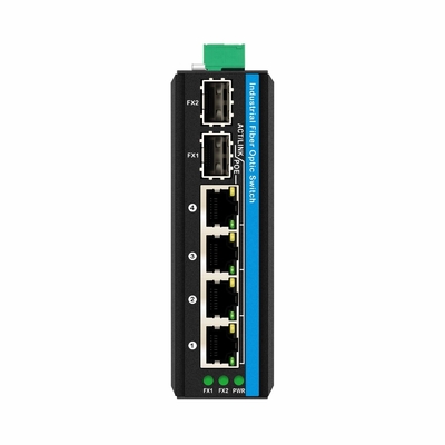 6 Poort Gigiabit niet-beheerde Ethernet-schakelaar Din spoornetwerkschakelaar DC12V/24V Input