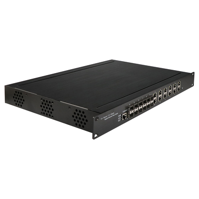 24 poort Ethernet Poe Switch Outdoor L2 Managed Switch 12 Sfp+12RJ45 1U Rack gemonteerd