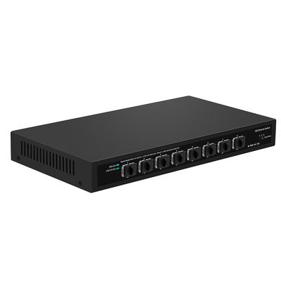 8-poorts 10G Ongemanaged SFP+ Glasvezel Switch 1G/2.5G Auto-Adaptief DC12V OEM Beschikbaar
