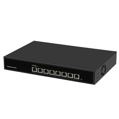 Onbeheerde rack gemonteerde 10G Ethernet-switch met AC100V-240V-toevoer en 1G/2.5G/5G-compatibiliteit