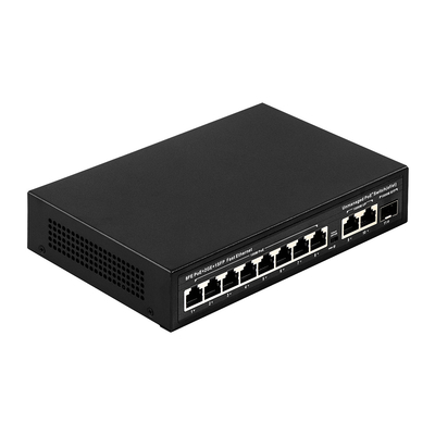 Extended Range 8-Port PoE Switch 10/100M met 120W/150W verbruik en dekking van 250m