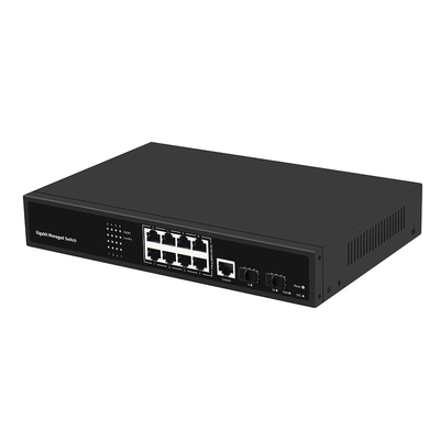 8 Poort Gigabit Managed Network Switch Realtek-gebaseerde AC-invoer SFP Fiber Uplink