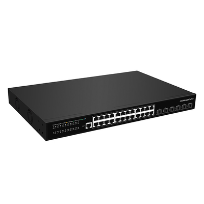 24 poort 2.5G Ethernet L3 Managed Switch met 10G Fiber Uplink Single AC Input
