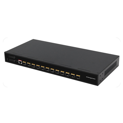 10G Fiber L3 Managed Switch 12 Port Full Optic Ports Console Beheerbare AC-invoer