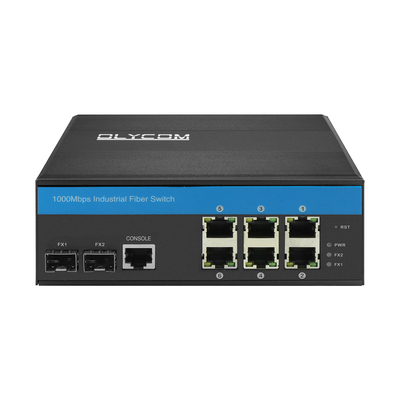 8 poort Gigabit Switch L2 Managed Vitesse Chipset Din Network Switch met 2SFP+6RJ45