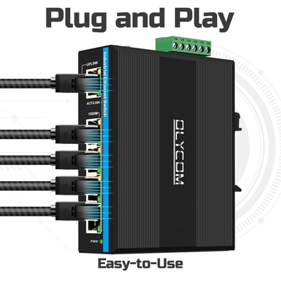 5 poort Gigabit Switch E-Mard Certified Industrial Ethernet Switch