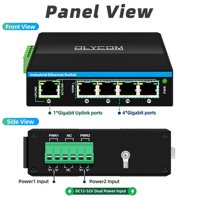 5 poort Gigabit Switch E-Mard Certified Industrial Ethernet Switch