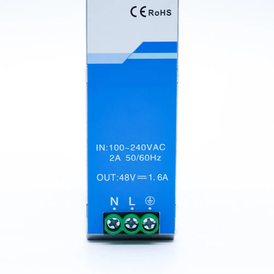 48V DIN-rail industriële voeding 1.6A 75W 76.8W CE UL gecertificeerd AC/DC-ingang