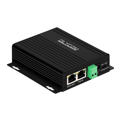 Gigabit 30W PoE-splitter met schakelbare DC12V/24V-uitgang voor beveiligingscamera's, draadloze toegangspoort, toegangscontrolesystemen.