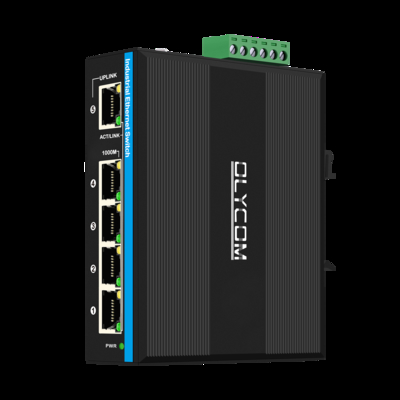 5-poorts gigabit switch Industriële PoE Extender 1*poe in poort ondersteunt 30w/60w/90w+4*poe uitgangspoorten