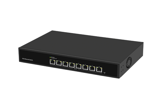 8-poorts 10G Ethernet Switch 8*10G Ethernet Poorten Ondersteuning 100/1000M/2500M/5G/10G