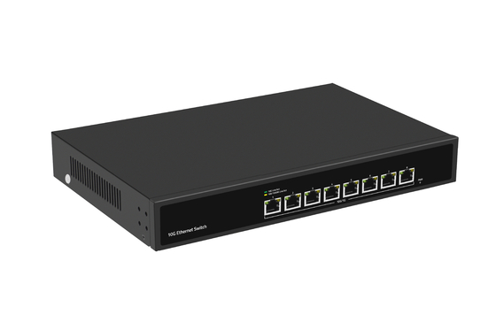 8-poorts 10G Ethernet Switch 8*10G Ethernet Poorten Ondersteuning 100/1000M/2500M/5G/10G