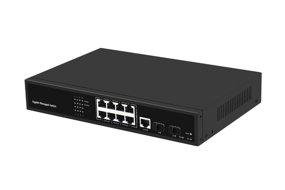 8 poort Gigabit-optische vezelschakelaar L2 Managed Desktop Ethernet Switch