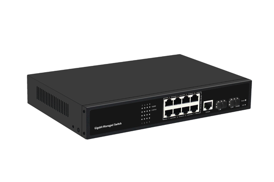 8 poort Gigabit-optische vezelschakelaar L2 Managed Desktop Ethernet Switch