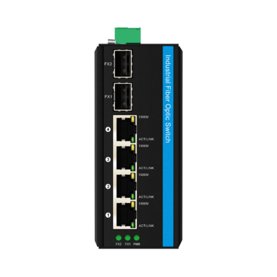 Solar Poe Switch industrial ethernet switch Support DC12/24/48V 4 POE Ports Support Af/at/bt 120W