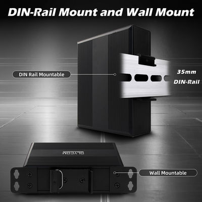 Gigabit POE switch onbeheerde ethernet switch 120W poe af/at DC48V stroomingang