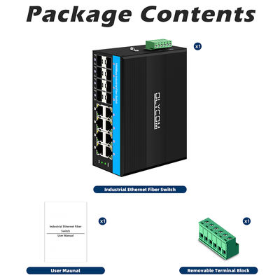 Onbeheerde Poe Switch gigabit 16 poorts switch PoE af/at/bt 240w budget voor buitengebruik