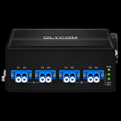 Optische vezel bypass-switch-module AC/DC Dual Input Single-Mode LC-connector CE