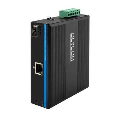 POE Functie Industriële Ethernet Media Converter met Din-rail Wandmontage voor Stabiele Transmissie in Ruwe Buitenomgevingen