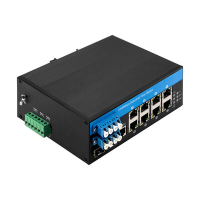 8-poorts robuuste optische bypass beheerde switch Gigabit Ethernet met PoE 240W budget CE